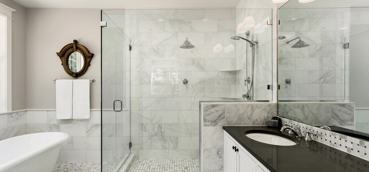 bathroom shower door installation in Poway