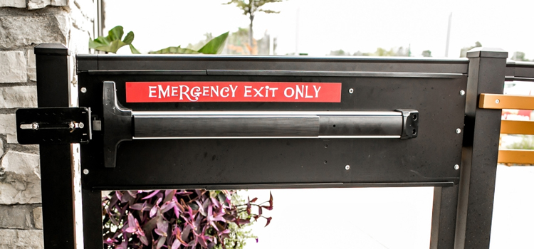 emergency push bar installation in Poway