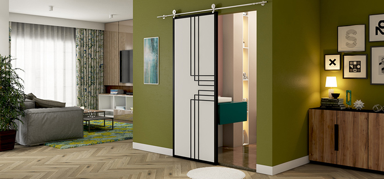 sliding bathroom door installation in Poway